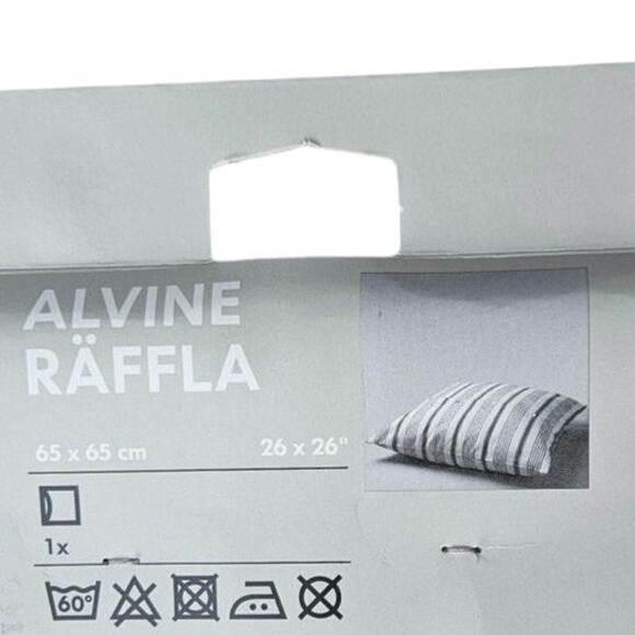 Ikea Alvine Faffla Decorative Pillow Cover 26in x 26in Red Cream - Picture 2 of 4